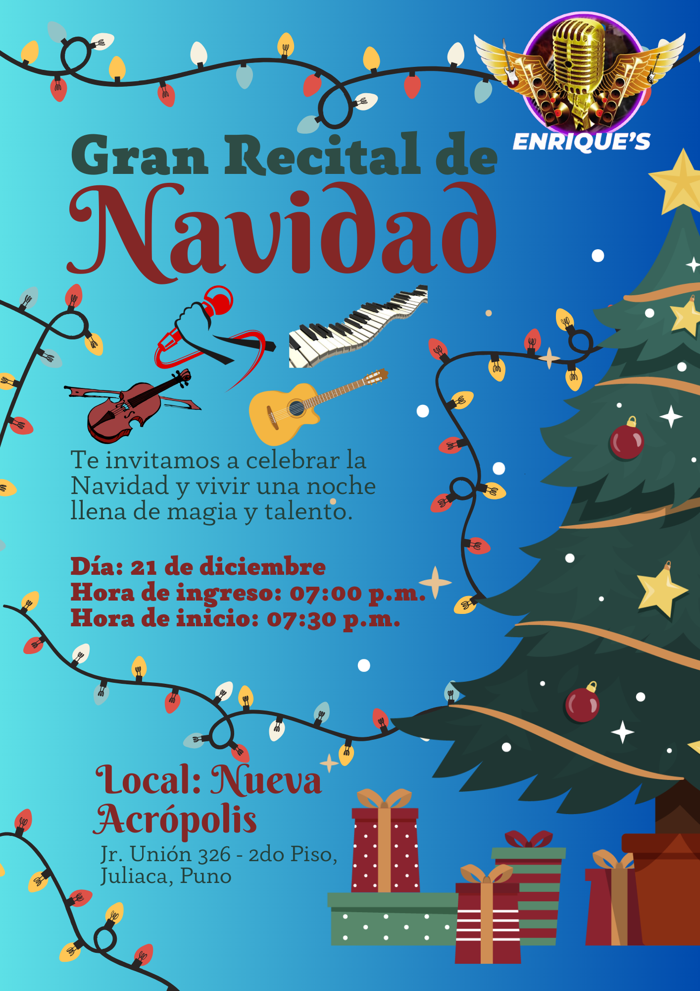Poster del recital de Navidad